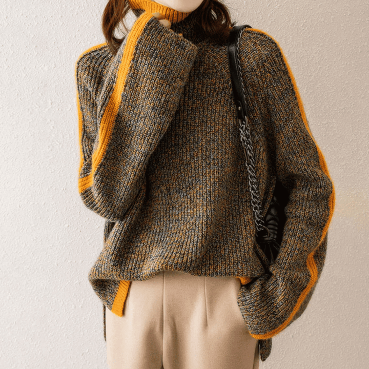Women's Oversized Knitted Turtleneck Sweater
