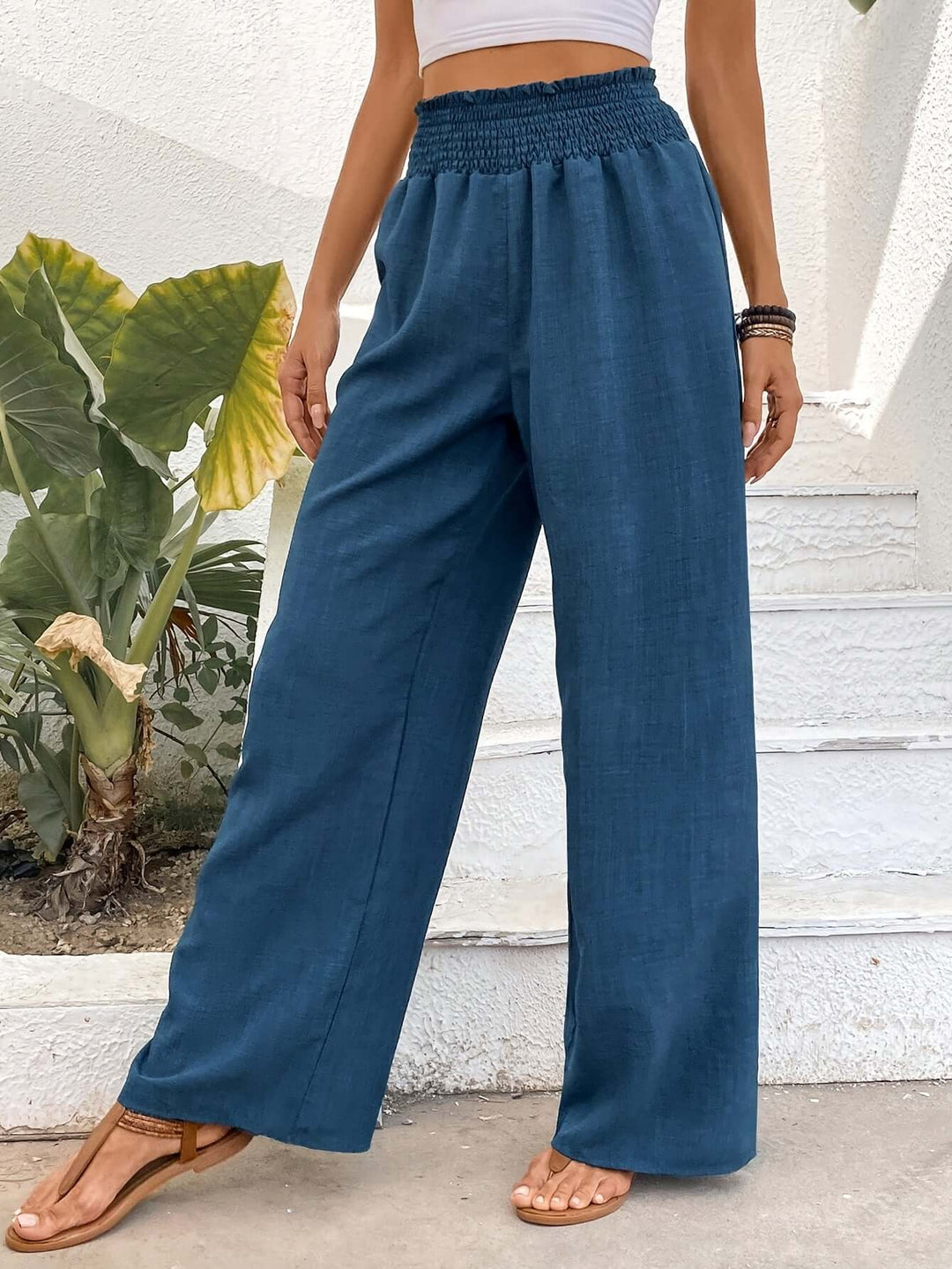 Women's High-Waisted Wide-Leg Pants