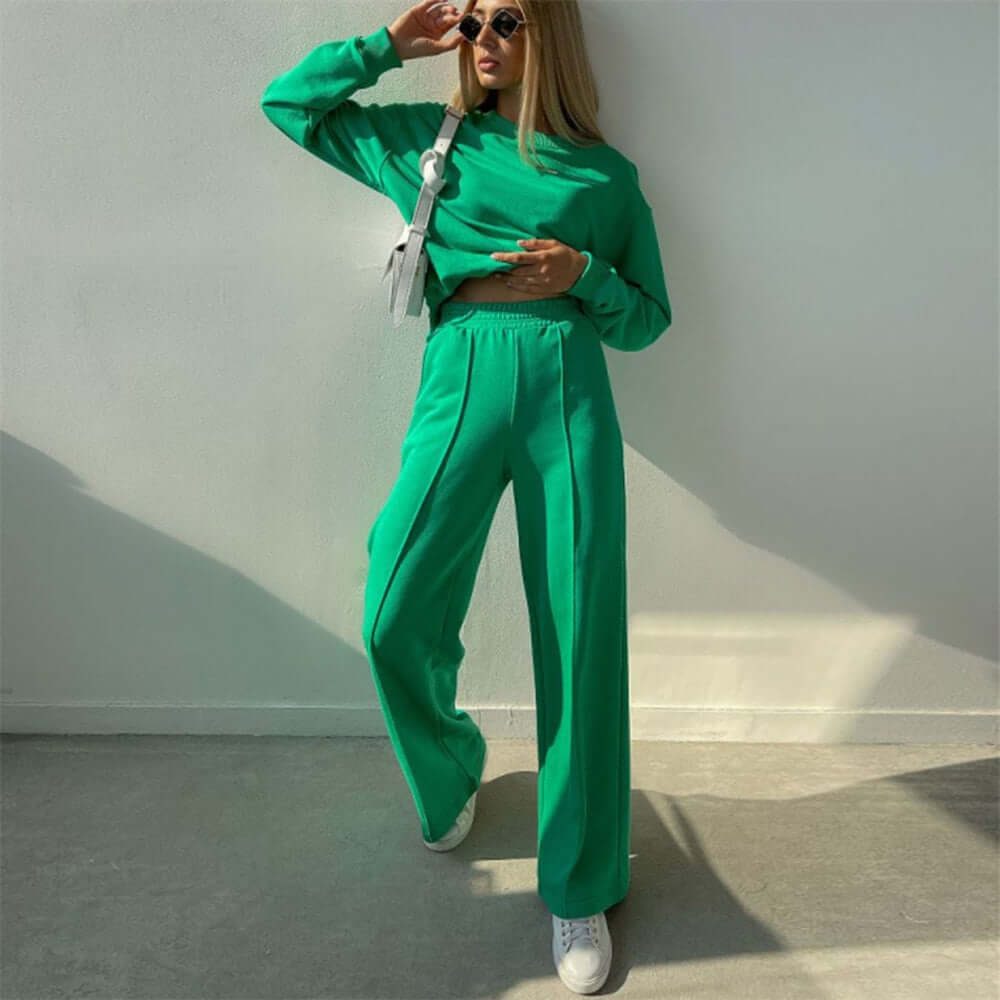 Women's 2-Piece Casual Polyester Outfit