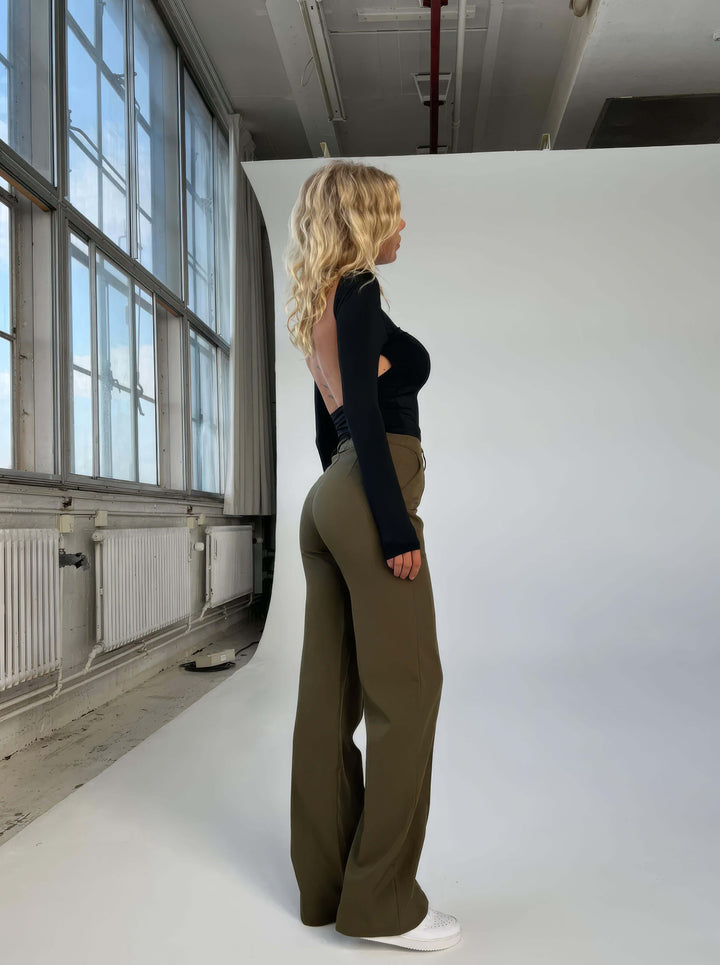 Women's High-Waisted Wide Leg Trousers