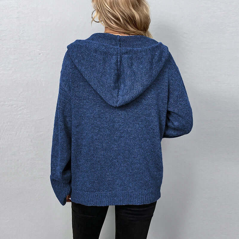 Women's Hooded Knitted Cardigan