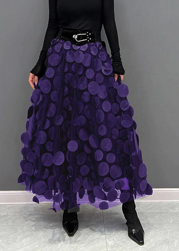 Women's Polka Dot Tulle Midi Skirt