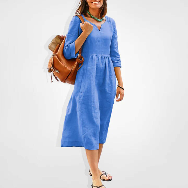 Women's Casual Midi Dress in Light Pink