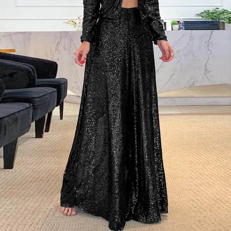 Women's Elegant High-Waisted Trousers