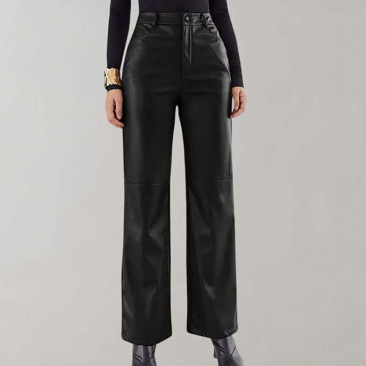Women's High-Waisted Straight Leg Trousers