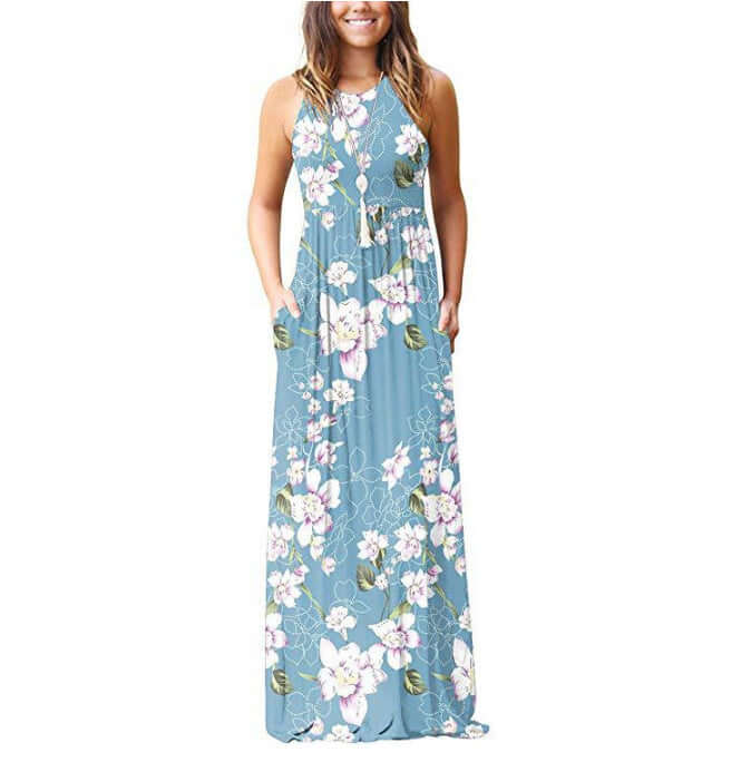Floral Cotton Midi Dress - Breathable & Elegant