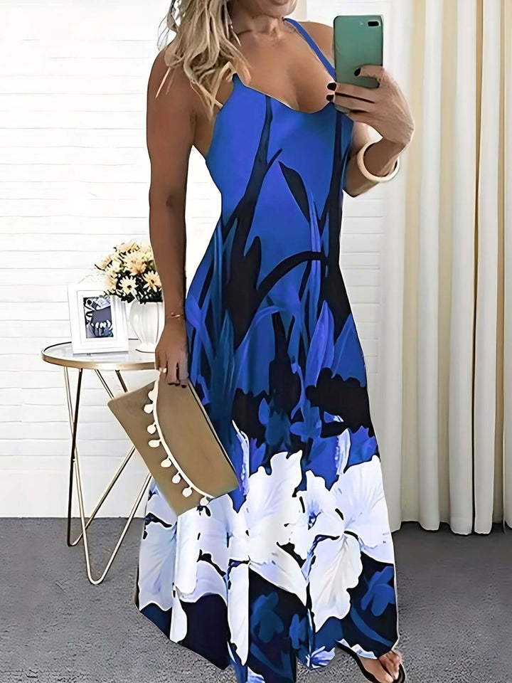 Floral Print Spaghetti Strap Dress
