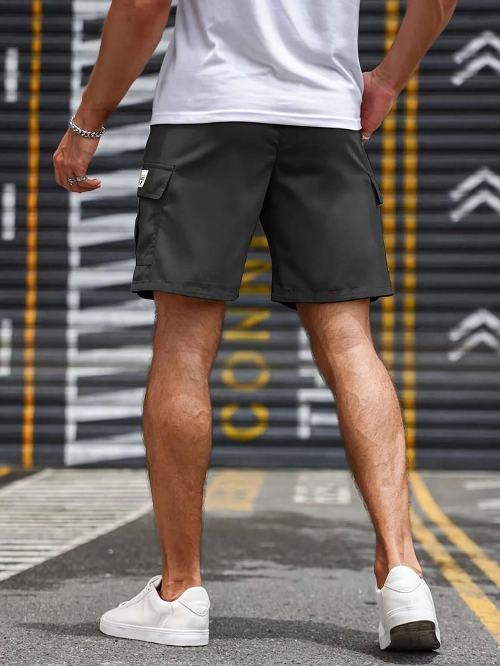 Men's Lightweight Cargo Shorts with Elastic Waist