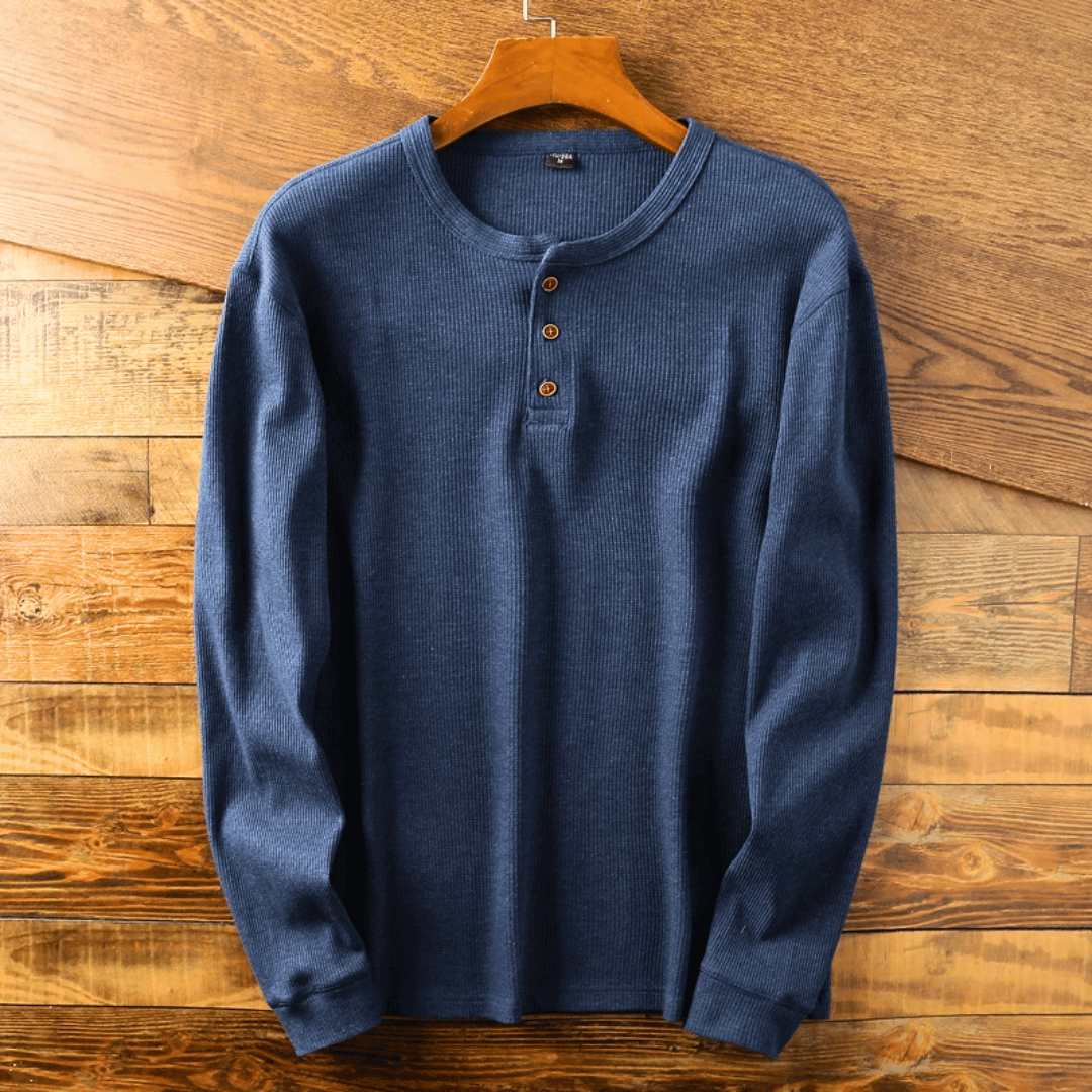 Men's Soft Cotton Henley Neck Shirt