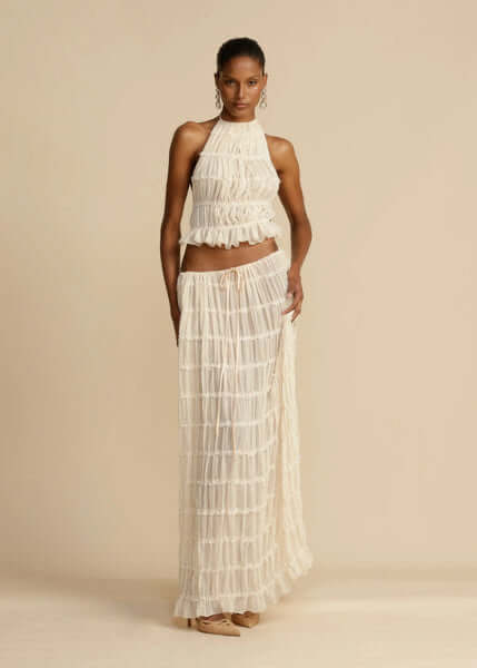 Women's Halter Top and Mini Skirt Set