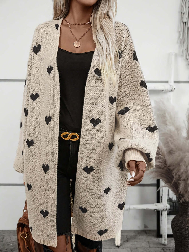 Heart Knitted Cardigan - Soft & Comfortable