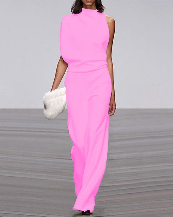 Women's Sleeveless Wide Leg Jumpsuit