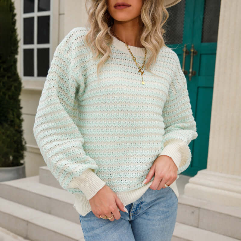 Women's Striped Knitted Jumper