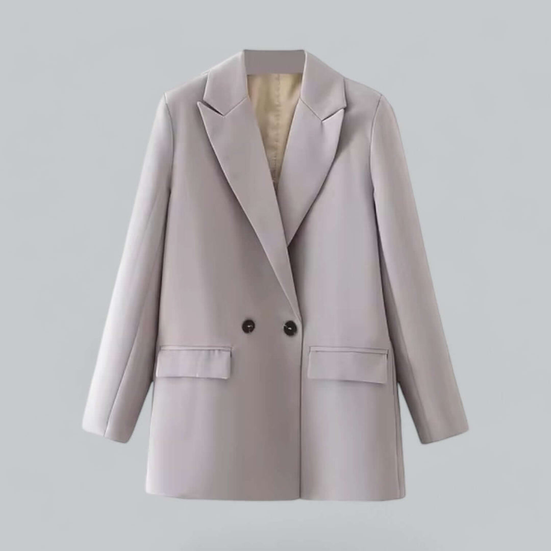 Fitted Longline Double-Breasted Blazer