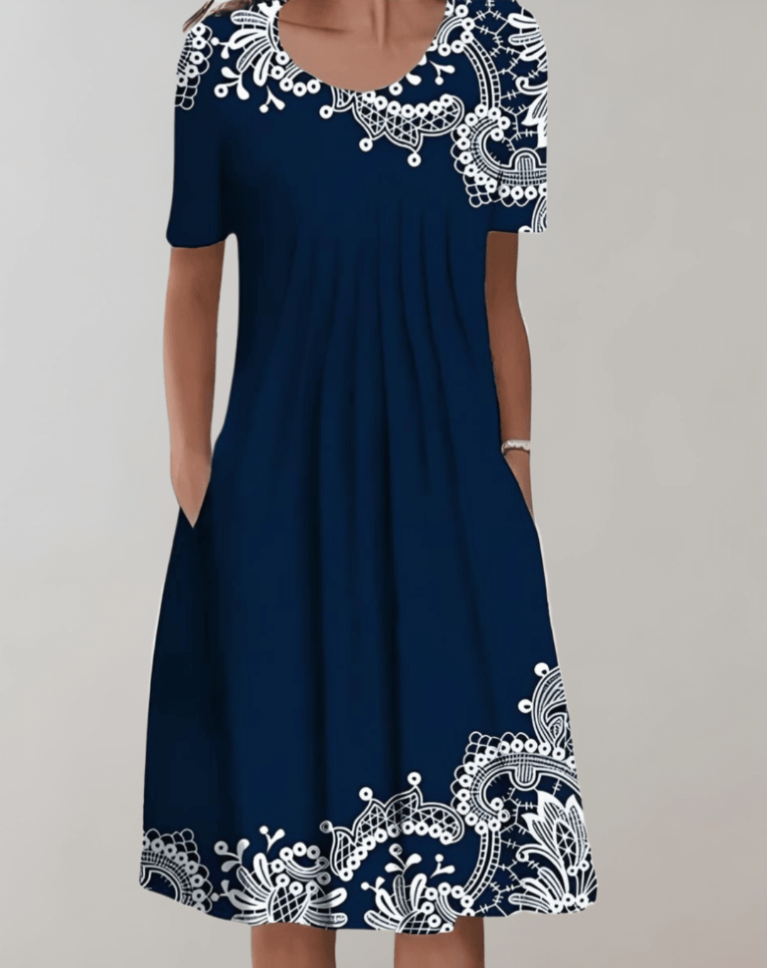 Floral Smocked Dress with Pockets