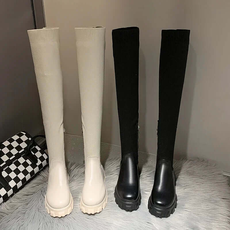 Women's Over-the-Knee Stretch Boots