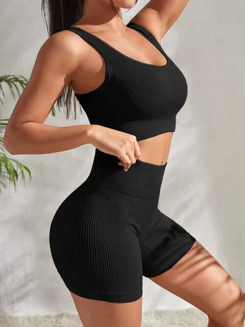 Women's Ribbed Yoga Set