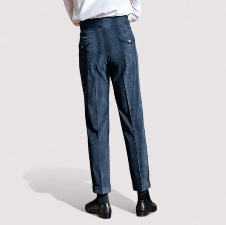 Men's Corduroy Pleated Trousers