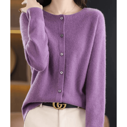 Women's Cashmere Cardigan with V-Neck