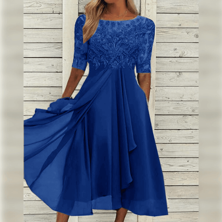 Sleeveless A-Line Cotton Blend Dress