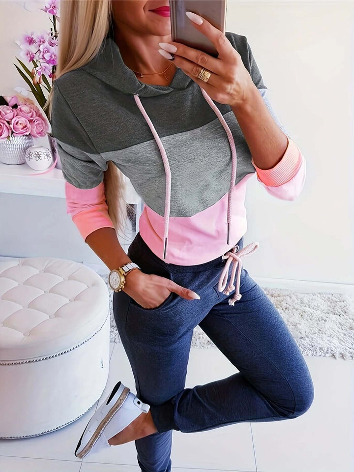 Women's Colour Block Relaxed Fit Sweatshirt