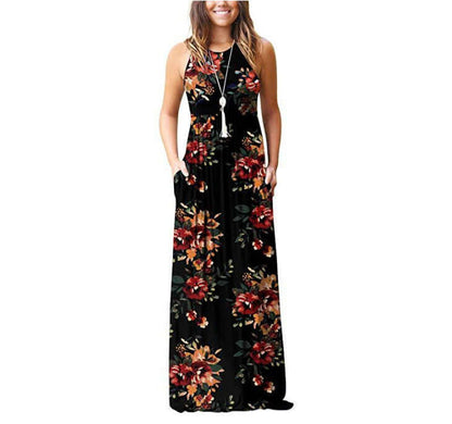 Floral Cotton Midi Dress - Breathable & Elegant