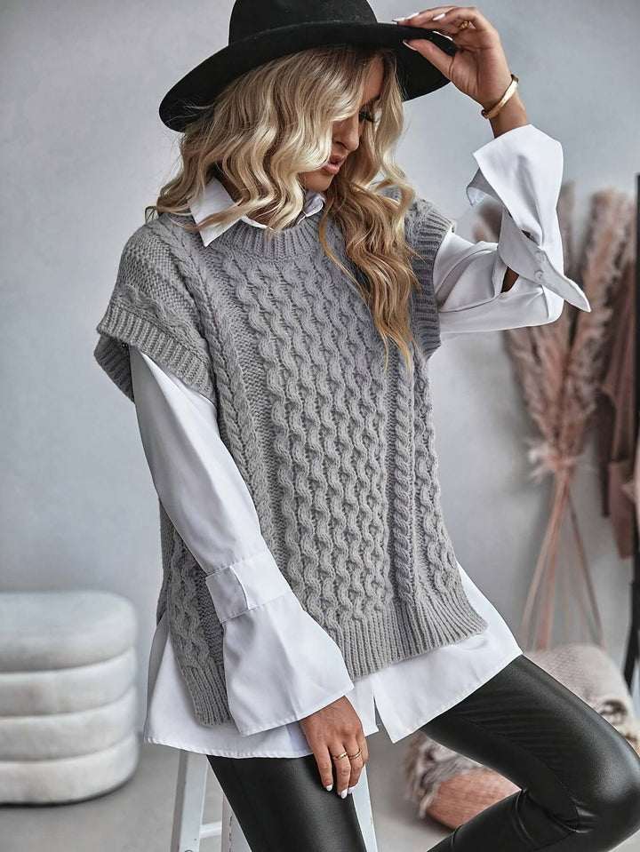 Cable Knit Sweater Vest for Women