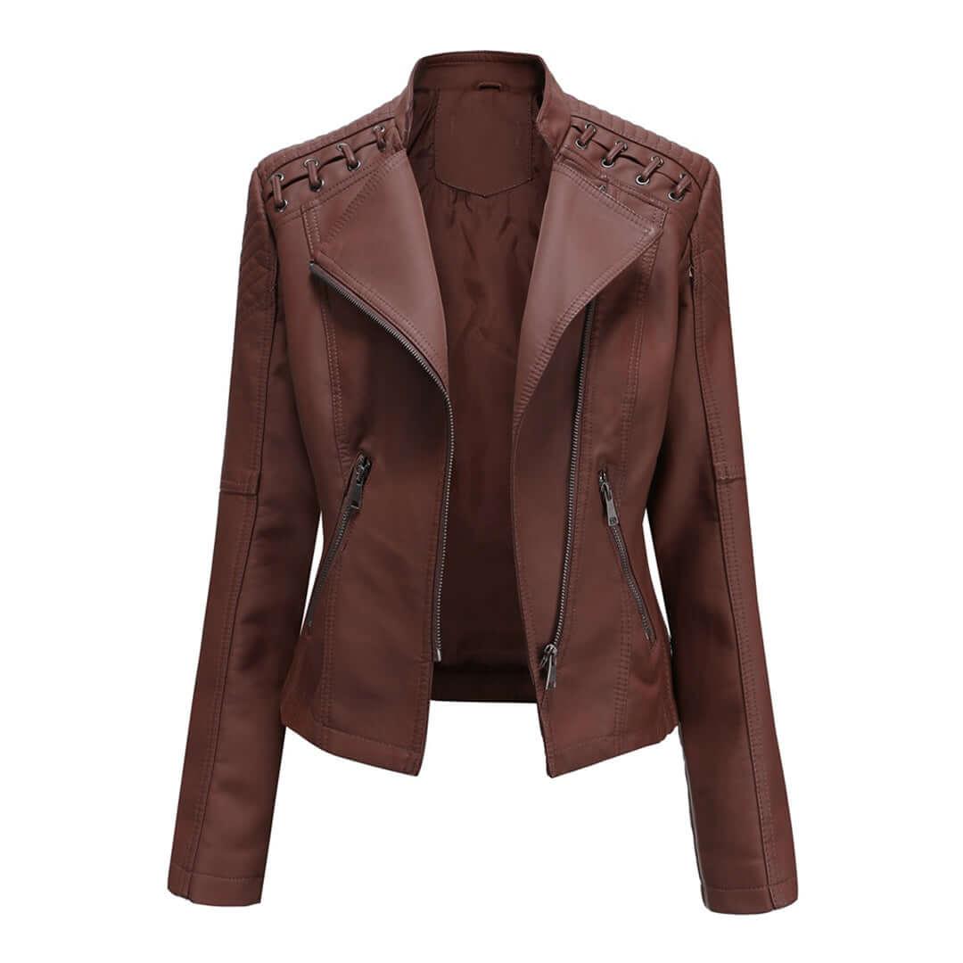 Women's Faux Leather Biker Jacket