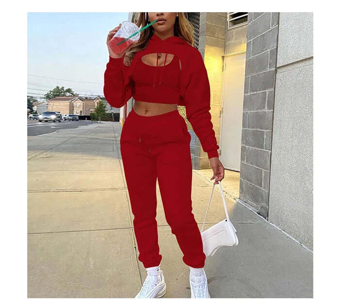 Women's 3-Piece Fleece Jogging Set