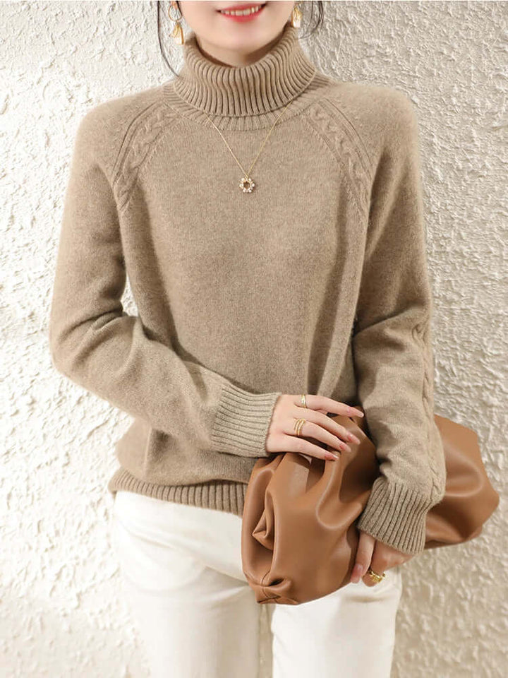 Women's Roll Neck Knitted Jumper