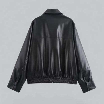Women's Vintage Style Faux Leather Jacket
