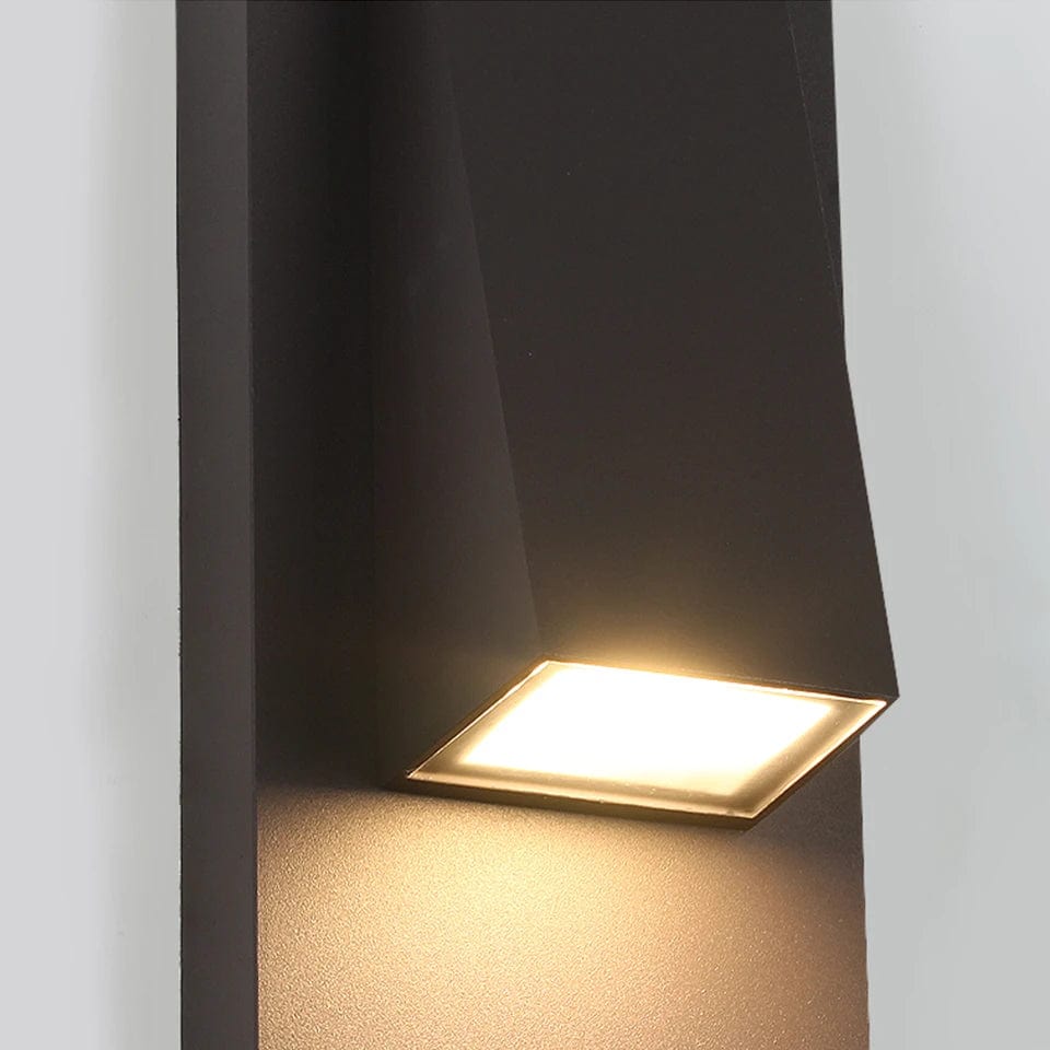Black Outdoor Vintage LED Wall Sconce with waterproof design, retro charm, ideal for garden and porch lighting.