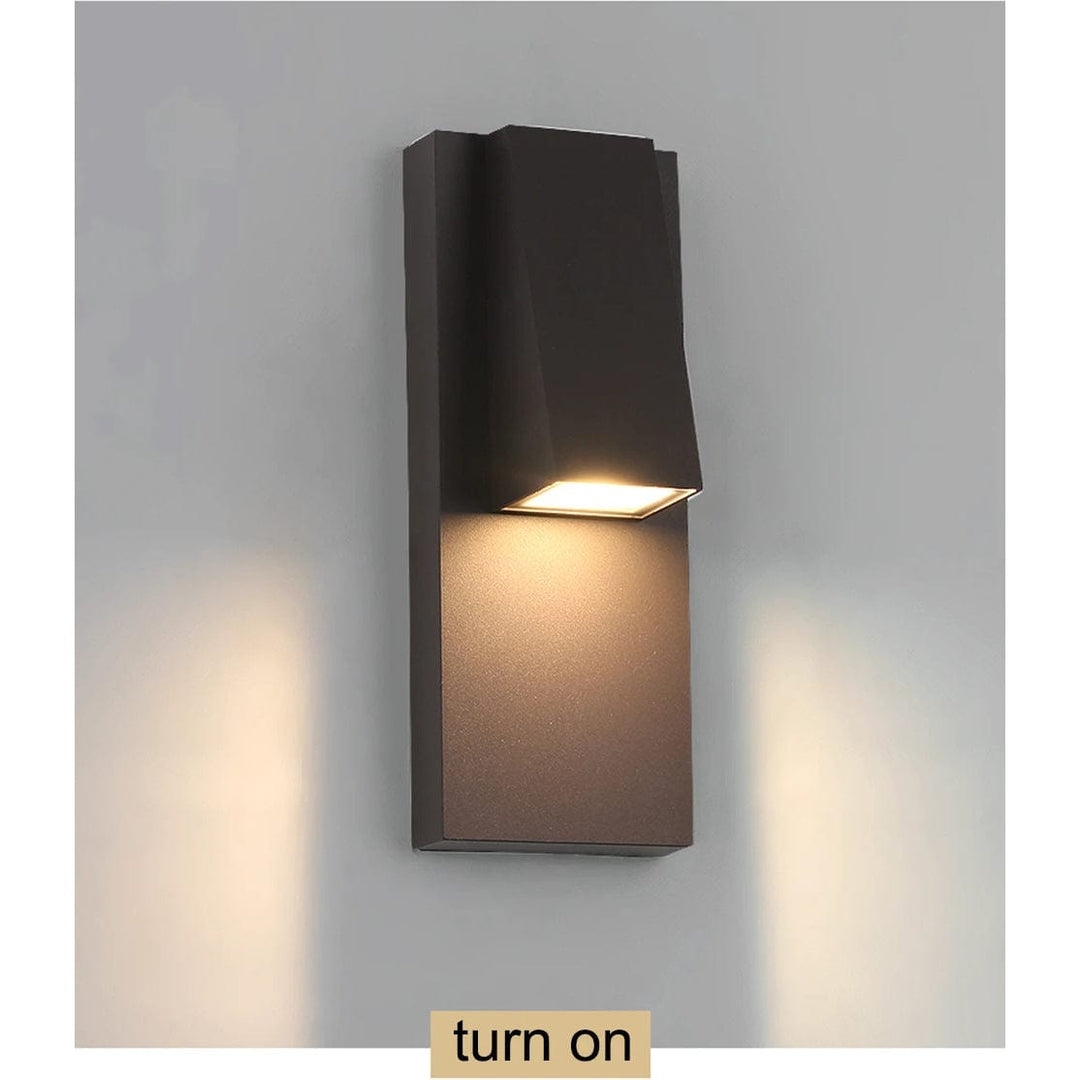 Black Outdoor Vintage LED Wall Sconce with waterproof design, retro charm, ideal for garden and porch lighting.