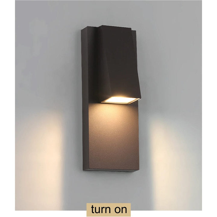 Black Outdoor Vintage LED Wall Sconce with waterproof design, retro charm, ideal for garden and porch lighting.