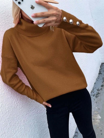Women's Knitted High Neck Sweater