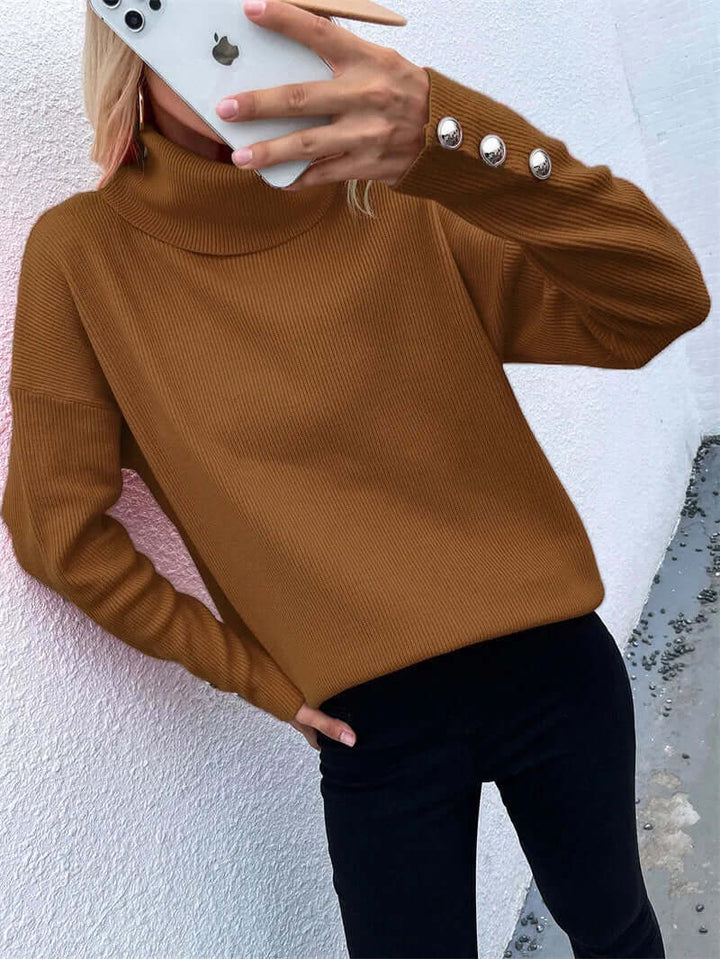 Women's Knitted High Neck Sweater
