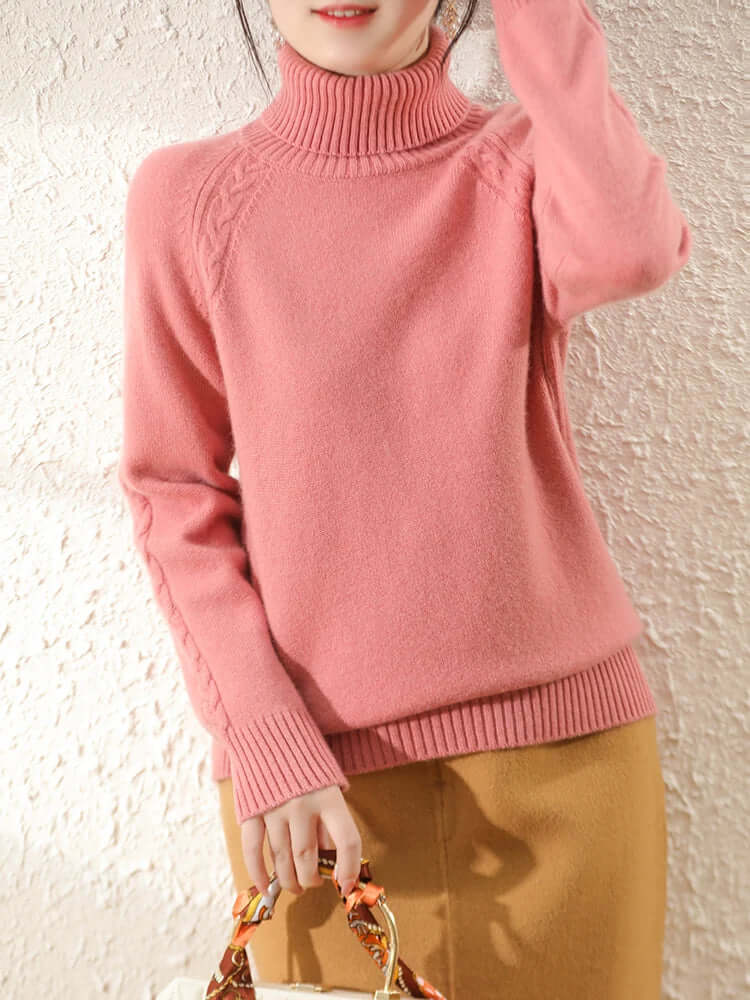 Women's Roll Neck Knitted Jumper