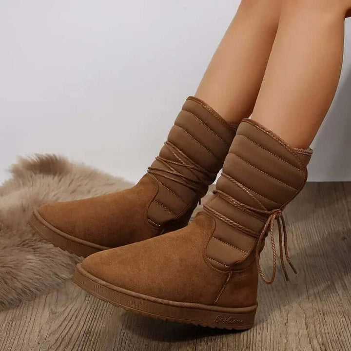 Women's Fur Lined Lace-Up Winter Boots
