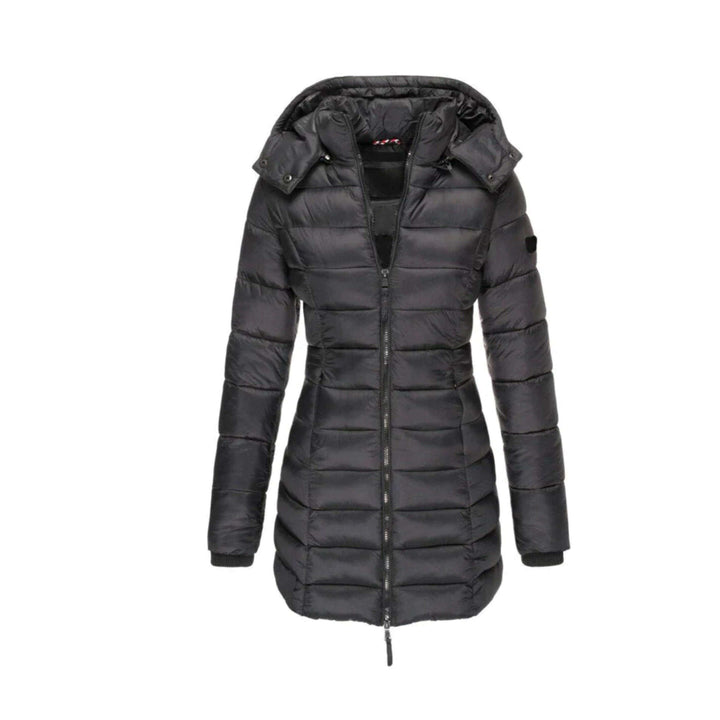 Women's Long Winter Puffer Jacket with Hood