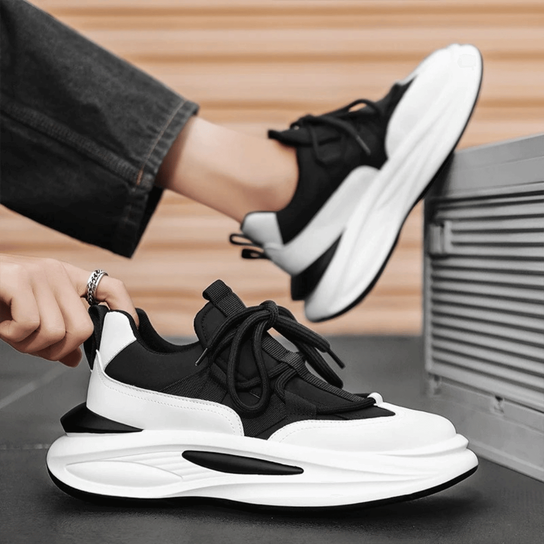 Men's Chunky Trainers Cushioned Sole Lace-Up