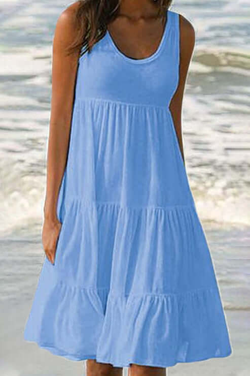 Women's Patchwork Tiered Cake Dress
