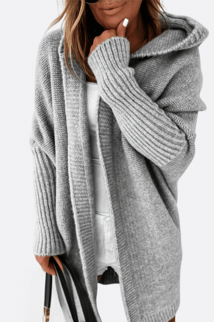 Women's Knitted Hooded Coat