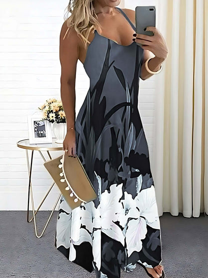 Floral Print Spaghetti Strap Dress