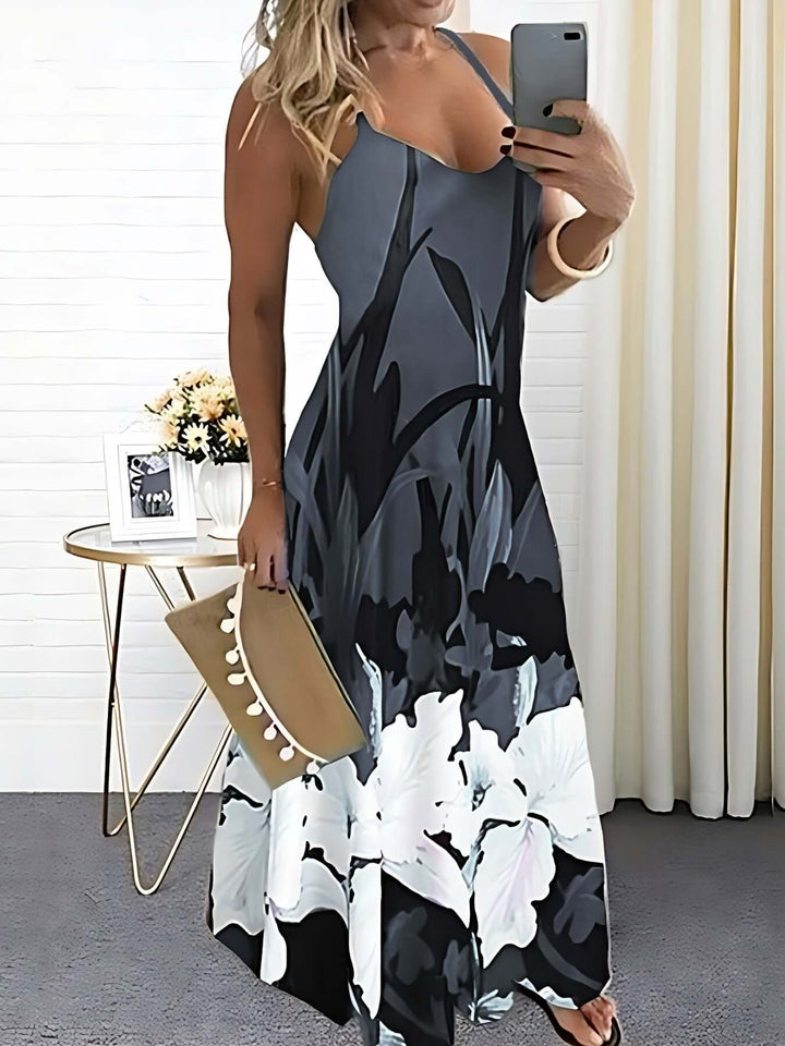 Floral Print Spaghetti Strap Dress