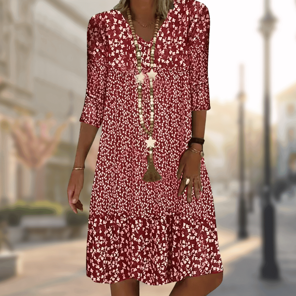 Floral Print Midi Dress - Summer Comfort