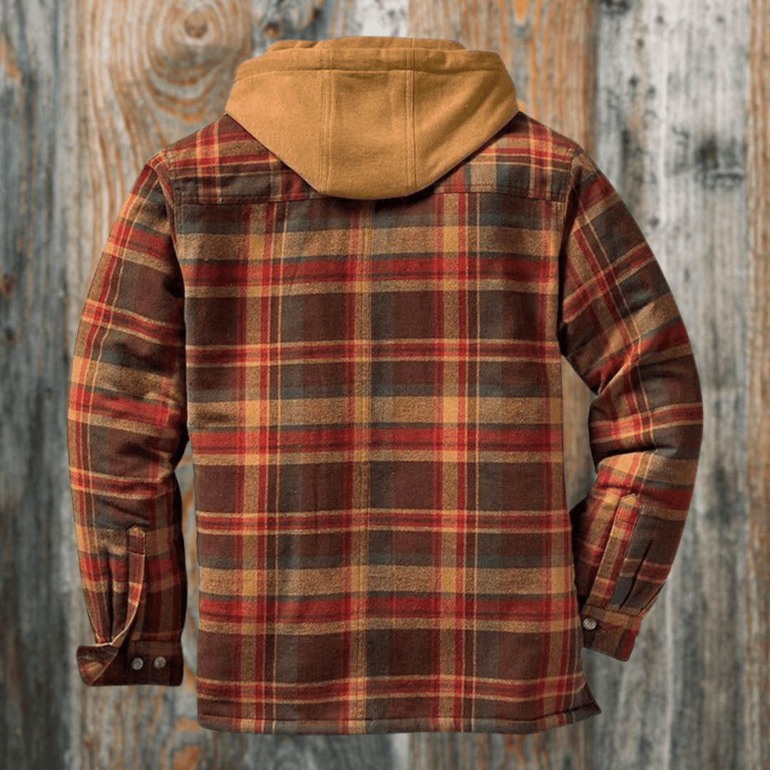 Men's Casual Checkered Jacket - Spring & Fall Regular Fit