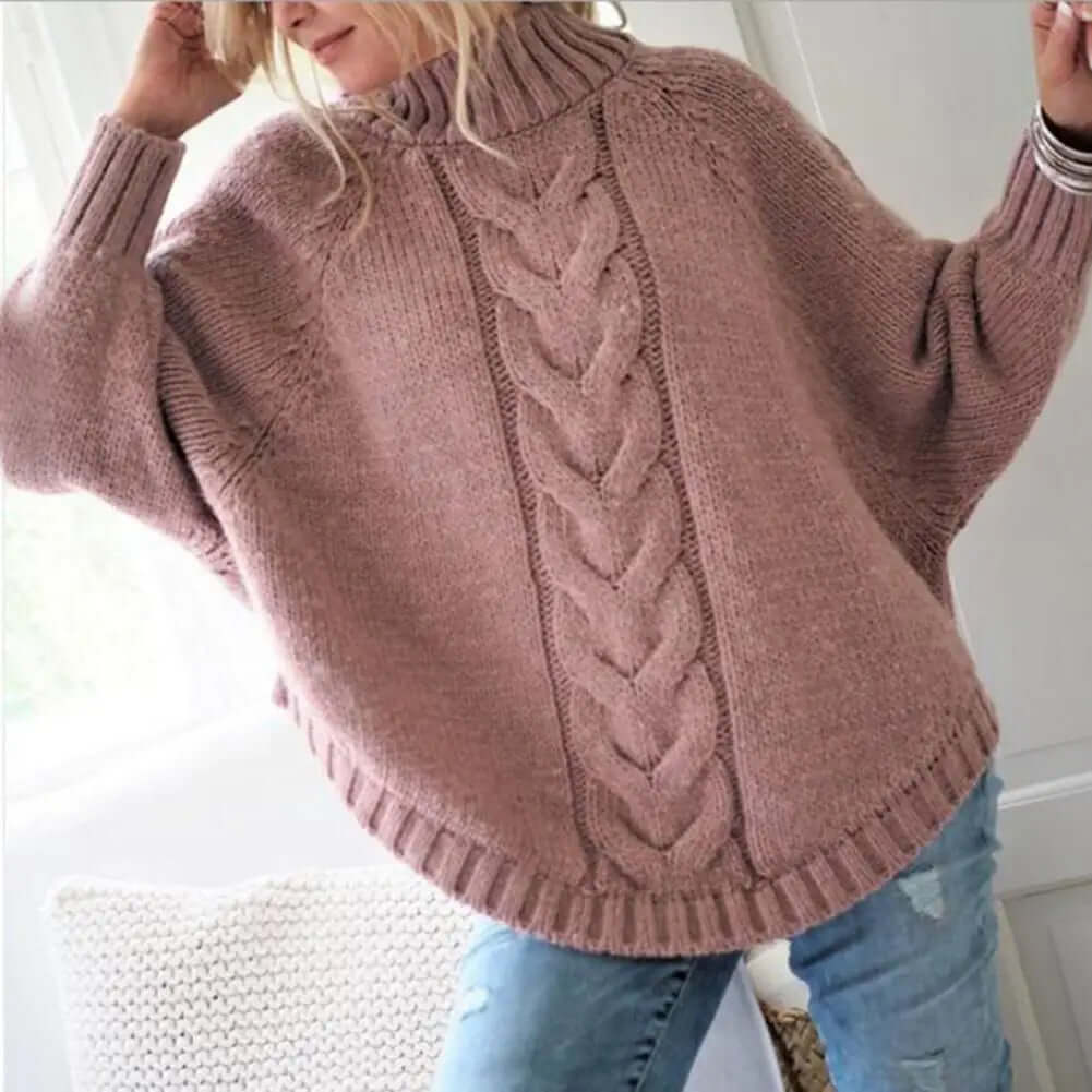 Women's Loose Knitted Turtleneck Winter Sweater