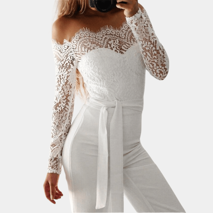 Women's Lace Off-Shoulder Jumpsuit