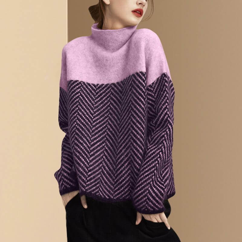 Women's Striped Knitted Jumper