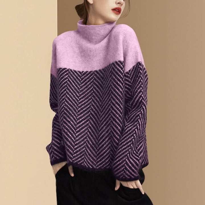 Women's Striped Knitted Jumper